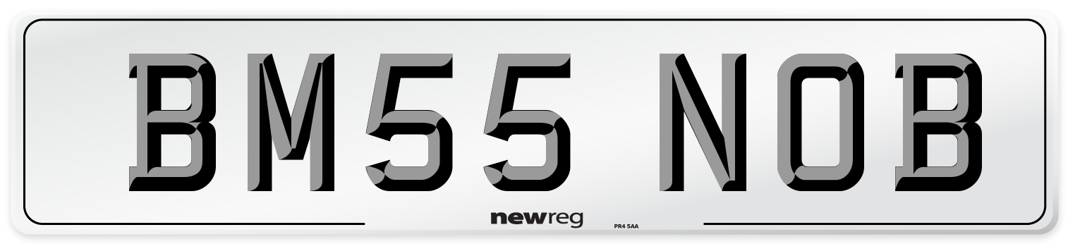 BM55 NOB Number Plate from New Reg